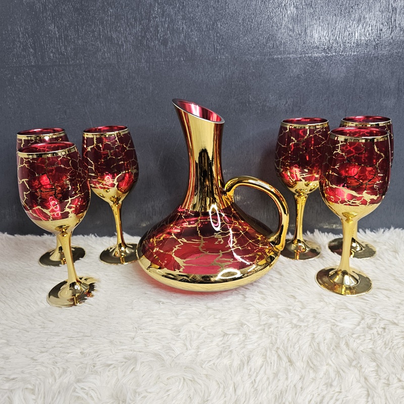 Luxury Glassware Set – 6 Glasses with Decanter